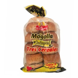 Mogolla Integral El Country Tres Cereales Sabor Coco 10 Und 400gr