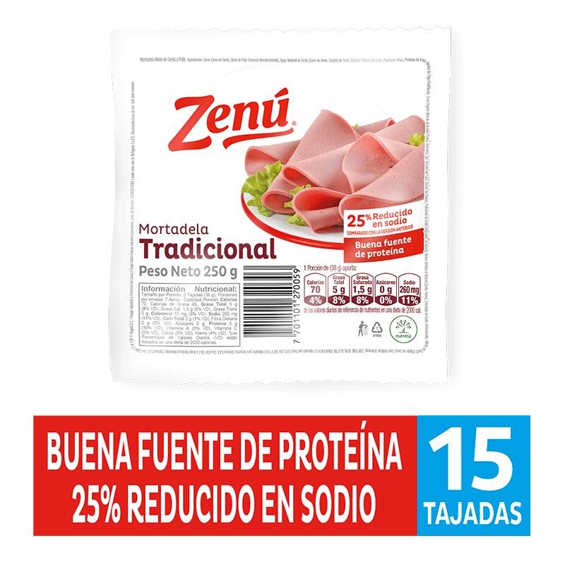 Mortadela Tradicional Zenú 250gr