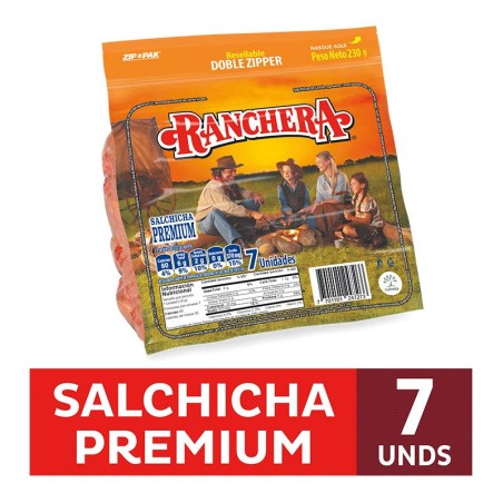 Salchicha Ranchera Premium 7 Und 230gr