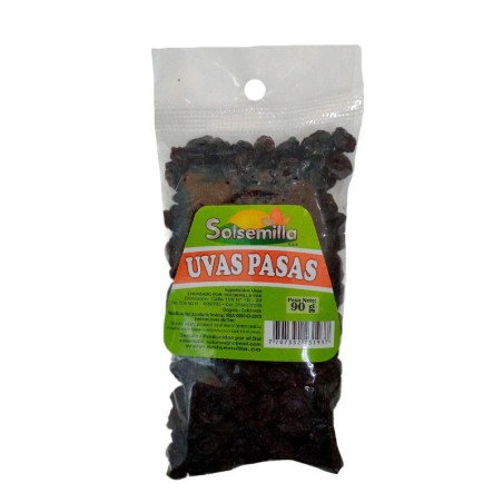 Uvas Pasas Solsemilla 90gr