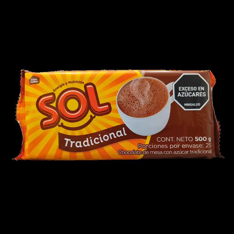 Chocolate Sol Tradicional 500gr