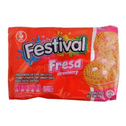 Galletas Festival Sabor A Fresa 12 Und 403gr