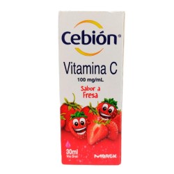 Cebion Vitamina C Fresa 30ml 100mg/mL