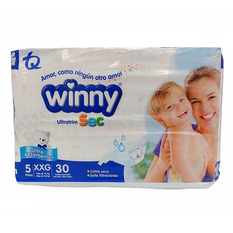 Pañales Winny Ultratrim Etapa 5 30 Und