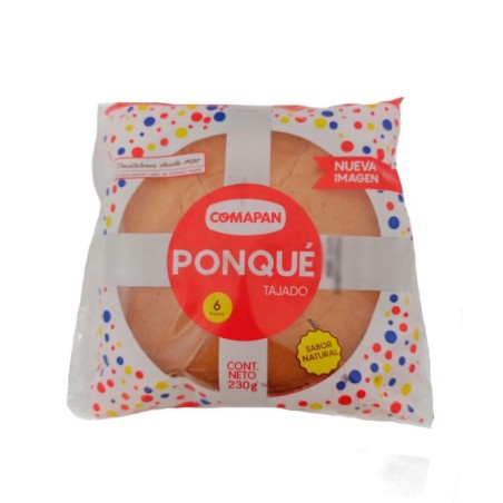 Ponqué Comapan Tajado Natural 230gr