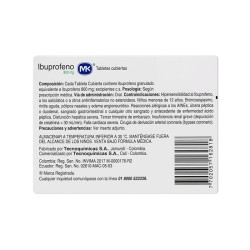 Ibuprofeno Mk Fracción 10 Tabletas 800mg