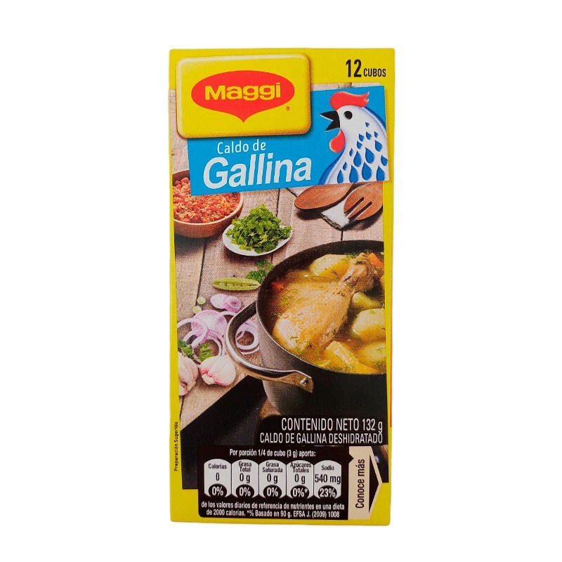 Caldo De Gallina Maggi 12 Und 132gr