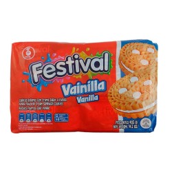 Galletas Festival Sabor A Vainilla 12 Und 403gr