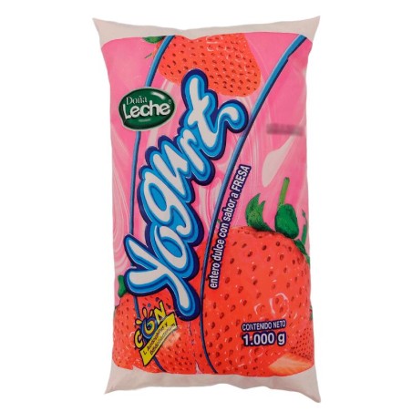 Yogurt Doña Leche Sabor a Fresa 1000mL