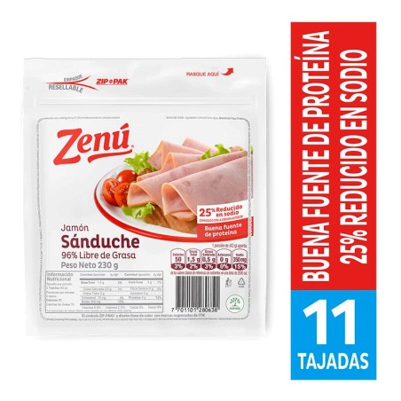 Jamón Sánduche Zenú 230gr