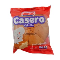 Ponqué Bimbo Casero Sabor Vainilla 6 Porciones 220gr