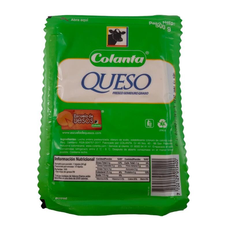 Queso Colanta Semi 500gr