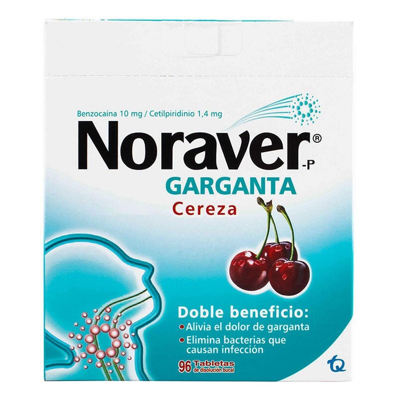 Noraver-P Garganta Cereza Fracción 6 Tabletas