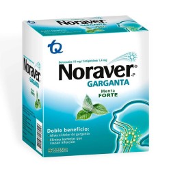 Noraver-P Garganta Menta Fracción 6 Tabletas