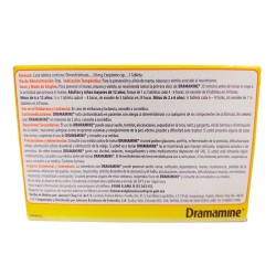 Dramamine Fraccíon 12 Tabletas