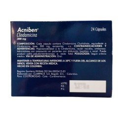 Acniben Clindamicina Icom Fracción 8 Cápsulas 300mg