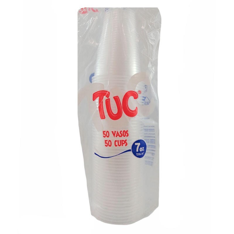 Vaso Tuc Transparente 7 Oz 50 Und