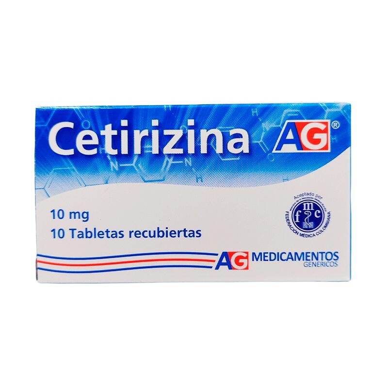 Cetirizina AG 10 Tabletas 10mg