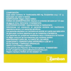 Fluimucil Granulado Fracción 1 Sobre 5gr 600mg