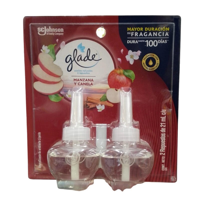 Ambientador Glade X2 Repuesto Manzana  Canela