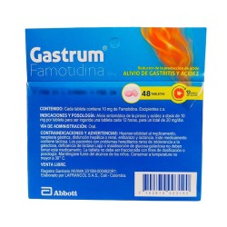 Gastrum Abbott Fracción 12 Tabletas 10mg