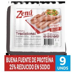 Salchicha Tradicional Zenú 9 Und 225gr