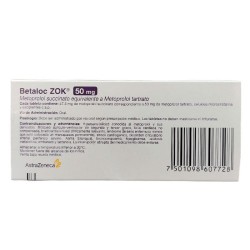 Betaloc Zok 30 Tabletas 50mg