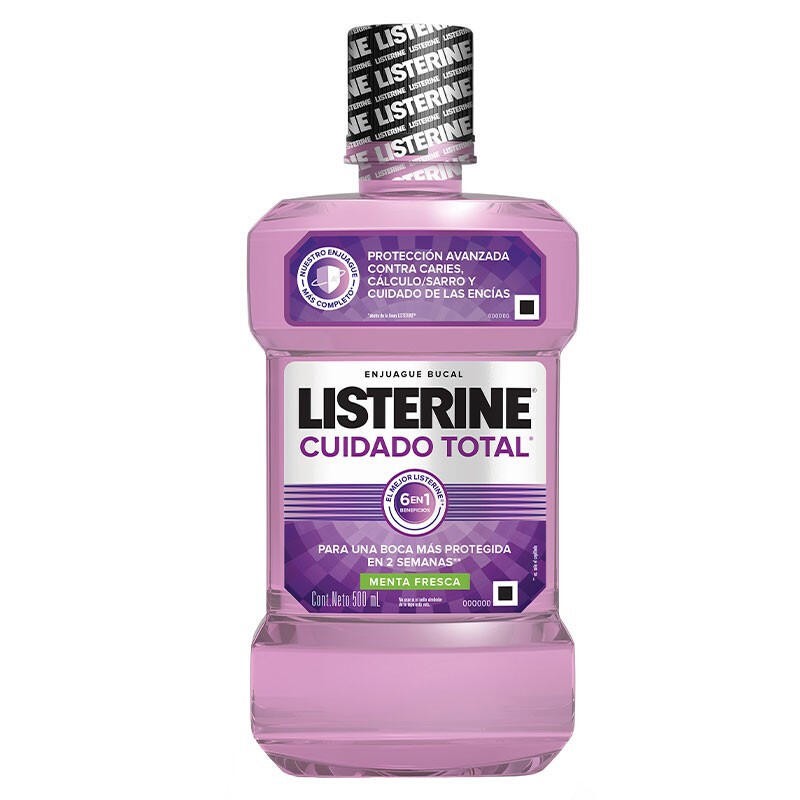 Enjuague Bucal Listerine Cuidado Total Menta Fresca 500mL