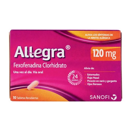 Allegra 10 Tabletas 120mg