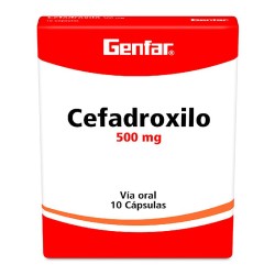 Cefadroxilo Genfar 10 Cápsulas 500mg