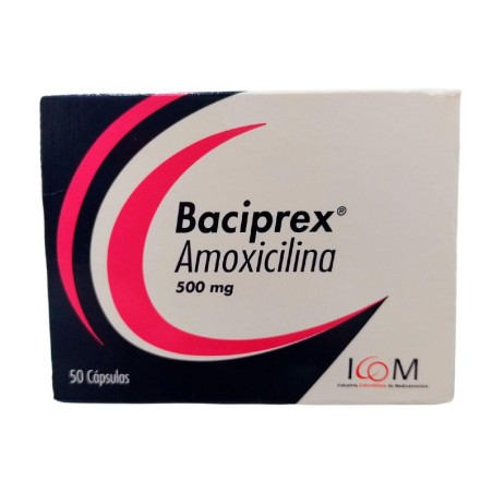 Baciprex Icom Fracción 10 Cápsulas 500mg