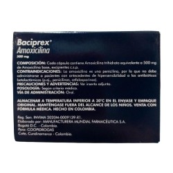 Baciprex Icom Fracción 10 Cápsulas 500mg