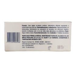 Azitromicina Icom 3 Tabletas 500mg