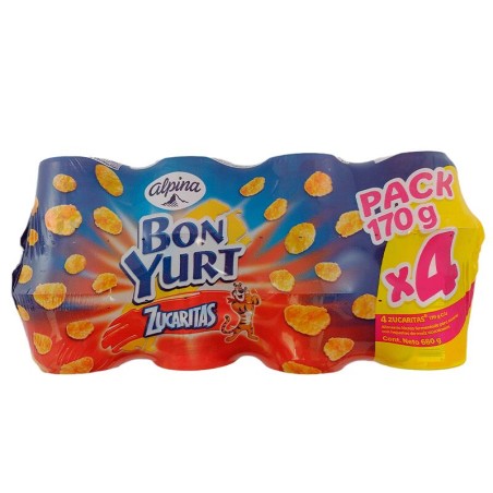 Yogurt BonYurt Zucaritas 4 Und 170gr