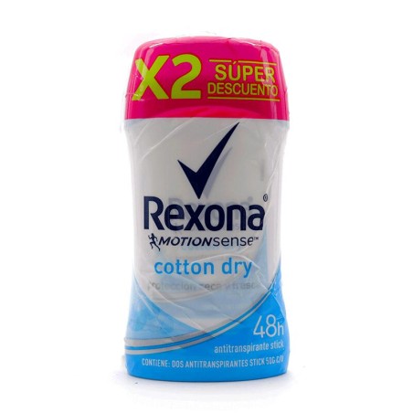 Desodorante Rexona Cotton Dry 2 Und 100gr