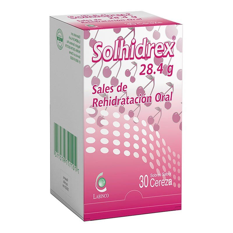 Sal de Rehidratación Solhidrex Cereza Fraccion 1 Sobre 28.4gr