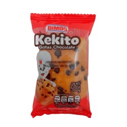 Ponqué Bimbo Kekito Gotas de Chocolate 2 Und 50gr