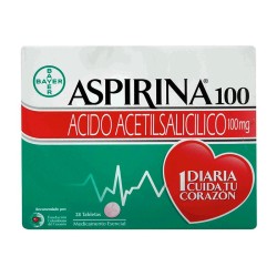 Aspirina 28 Tabletas 100mg