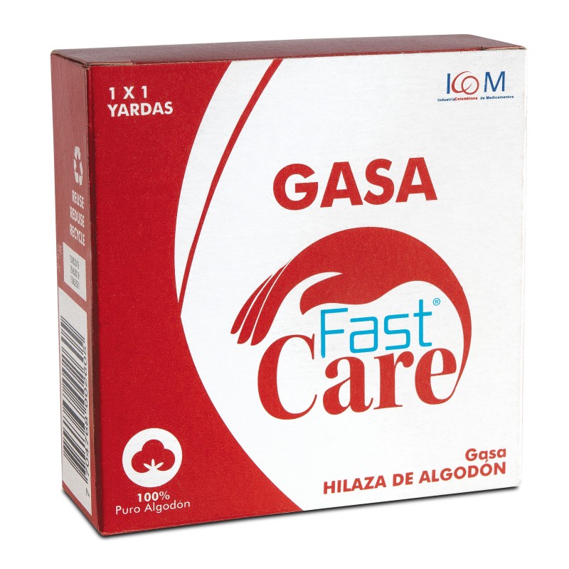 Gasa Hilaza de Algodón FastCare 1 x 1