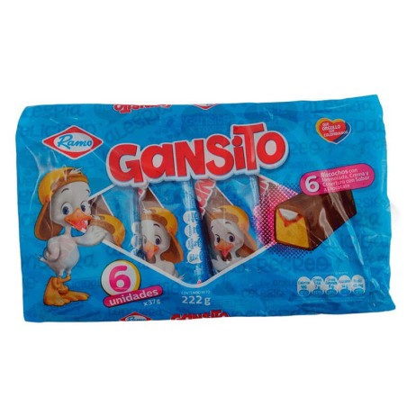 Ponqué Gansito Sabores Surtidos 6 Und 222gr