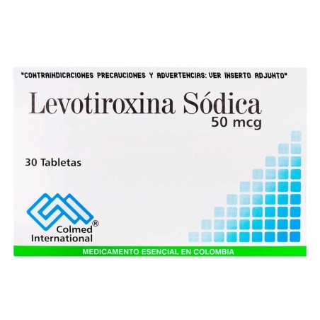 Levotiroxina Sódica 30 Tabletas 50mcg