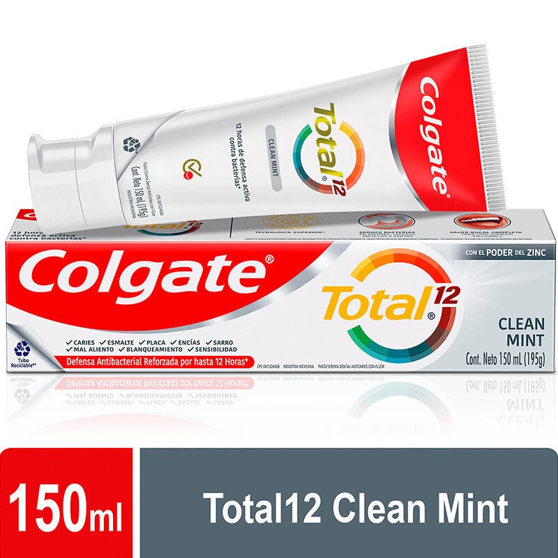 Crema Dental Colgate Total 12 Horas Clean Mint 150mL