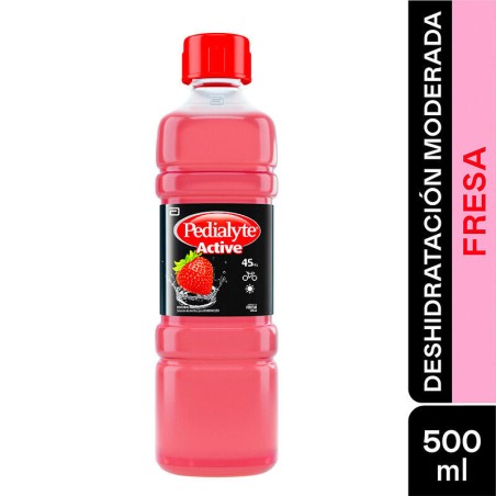 Suero Pedialyte Fresa 45meq 500mL