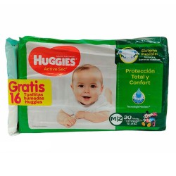 Pañales Huggies Active Sec Etapa 2 30 Und