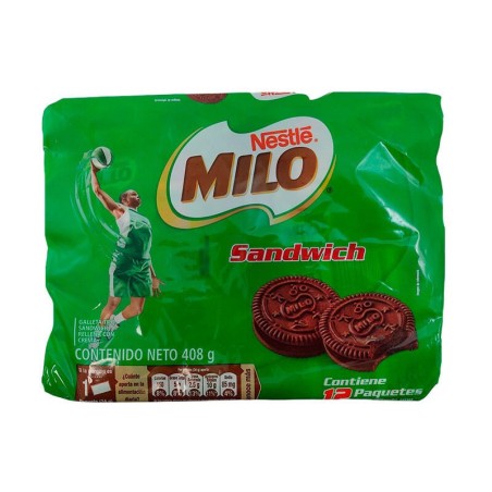 Galletas Milo Sándwich 12 Und 408gr