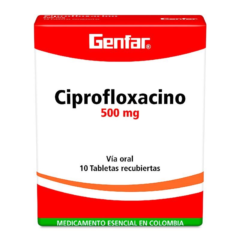 Ciprofloxacino Genfar 10 Tabletas 500mg