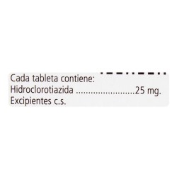 Hidroclorotiazida Genfar 30 Tabletas 25mg