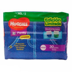 Pañales Huggies Active Sec Pants Etapa 5 30 Und