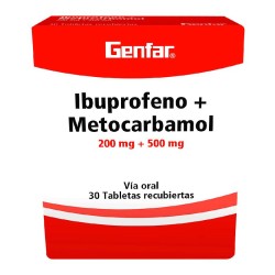 Ibuprofeno + Metocarbamol Genfar Fracción 10 Tabletas