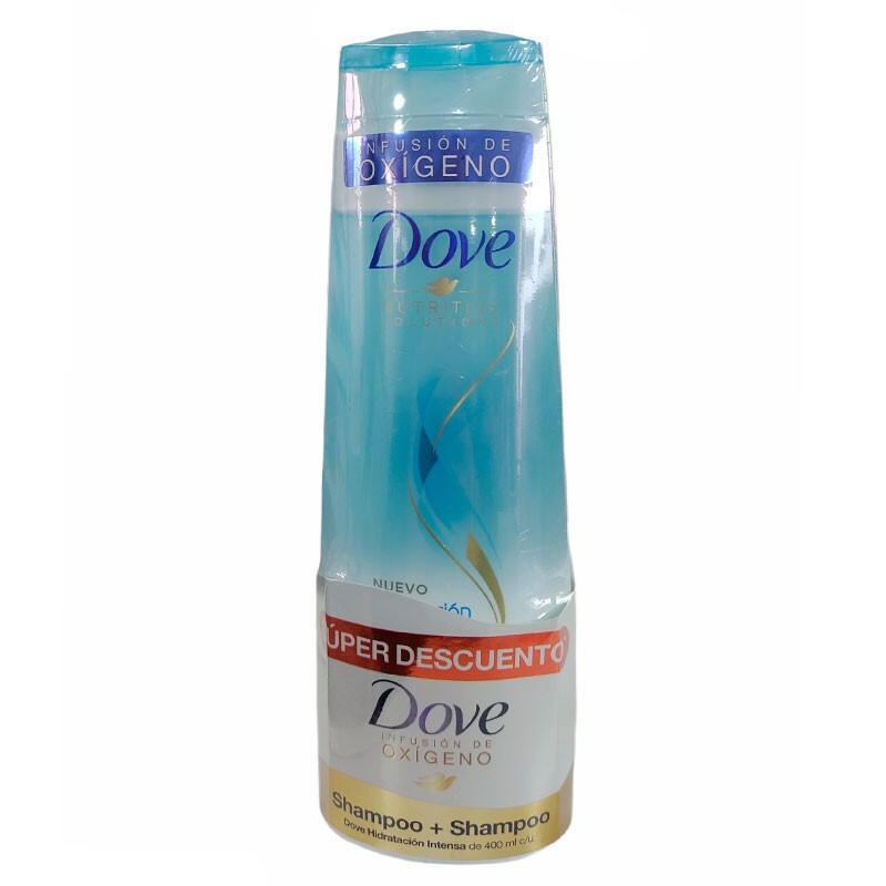 Shampoo Dove Hidratación Intensa 2 Und 400mL c/u